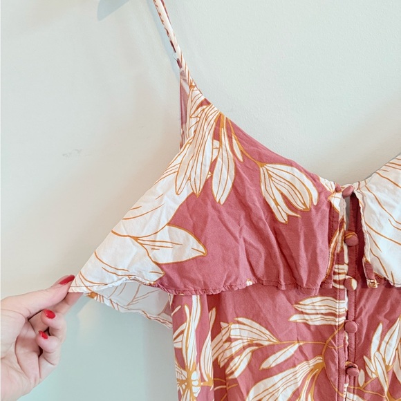 NAF NAF Pink and Cream Floral Dress, Size M - Picture 4 of 6